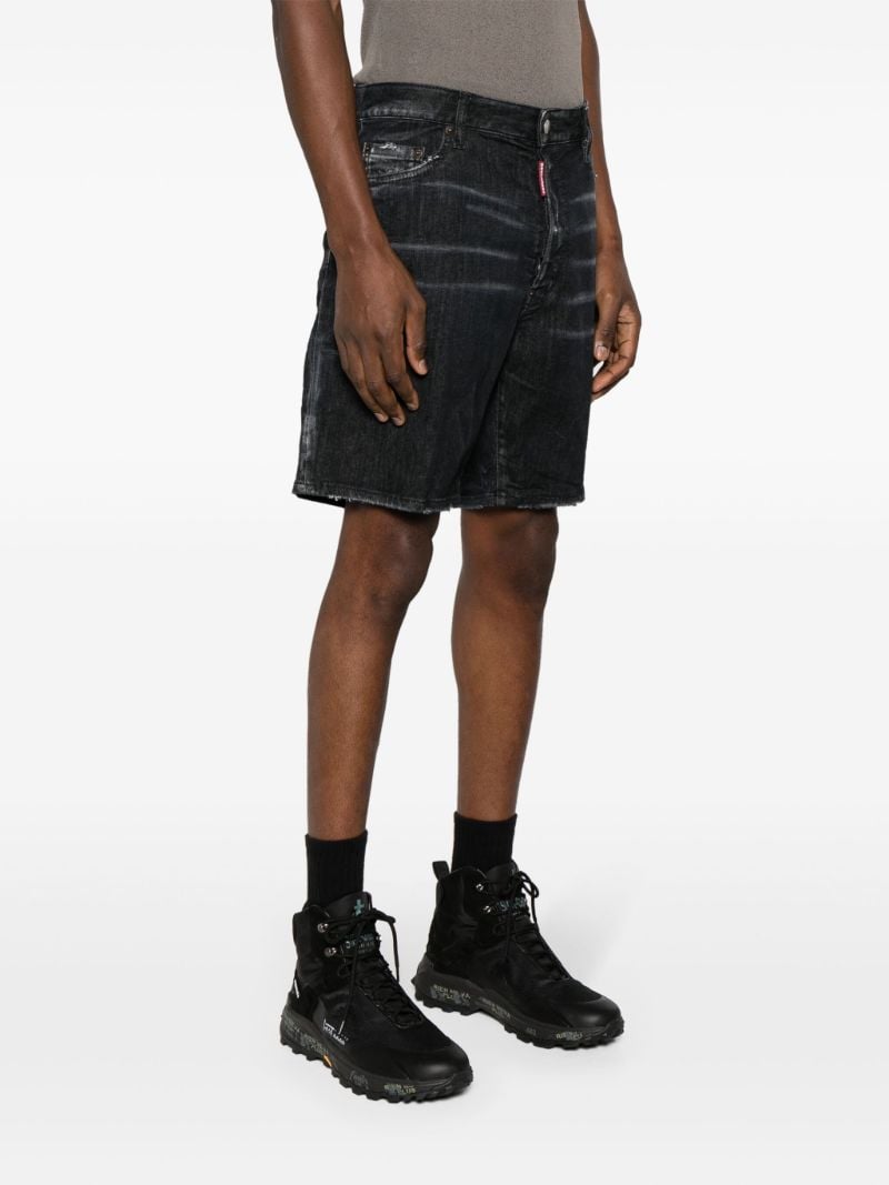 Black Ciao Distressed Denim Shorts