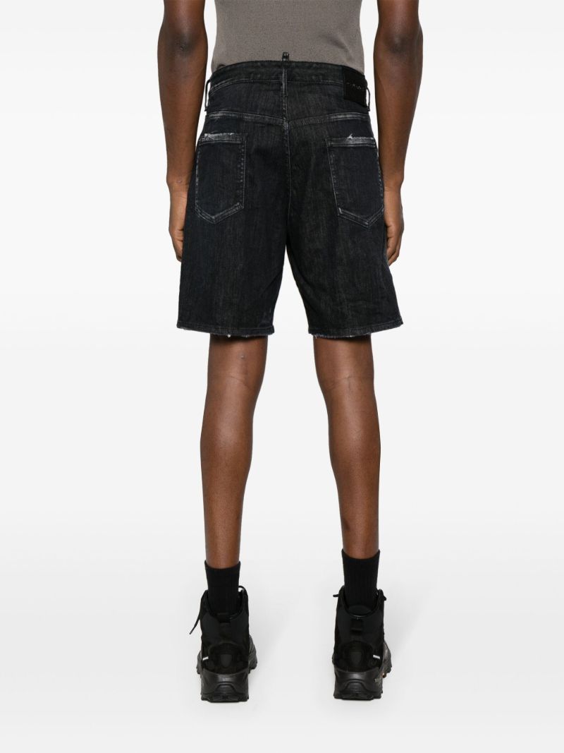 Black Ciao Distressed Denim Shorts