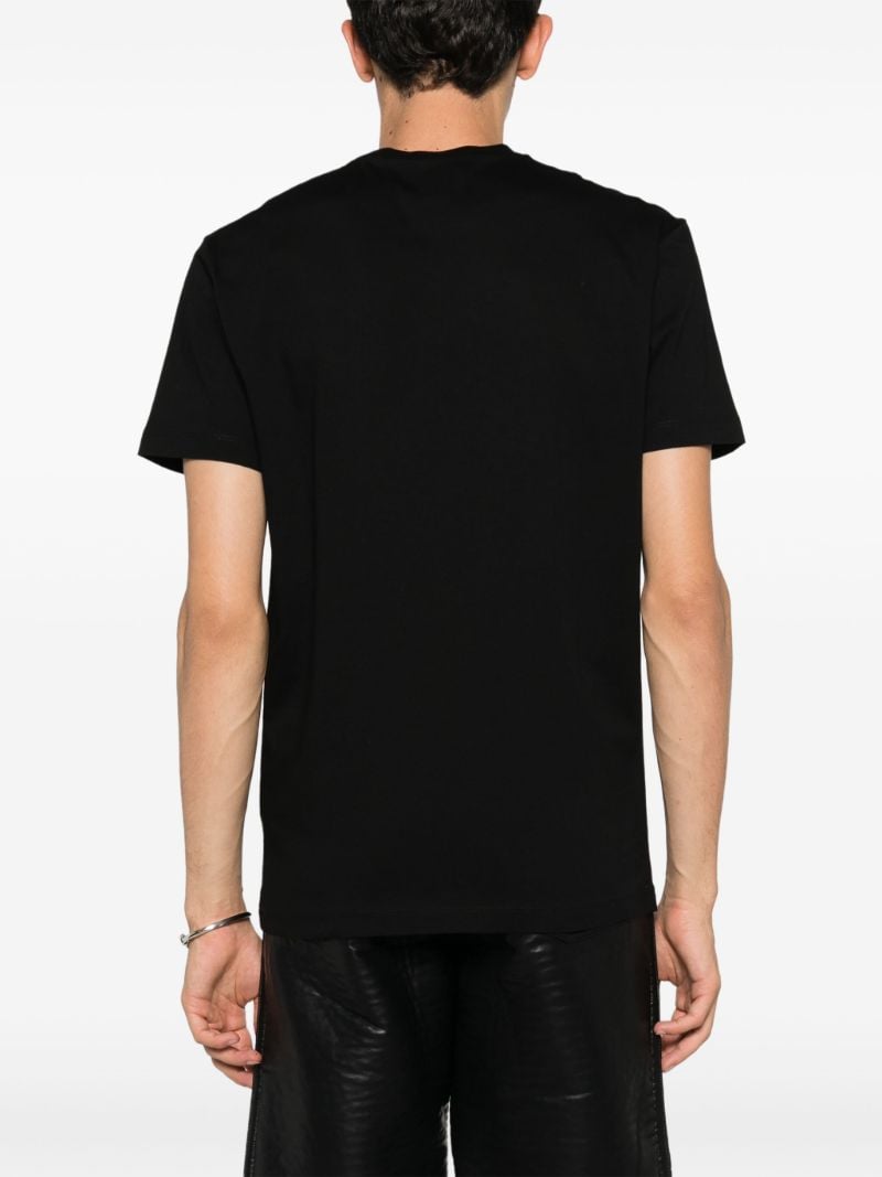 Black Icon Blur Cotton T-shirt