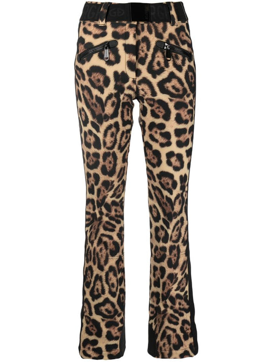Brown Purr Leopard-print Ski Trousers