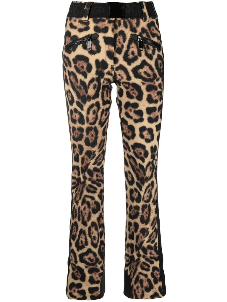 Brown Purr Leopard-print Ski Trousers