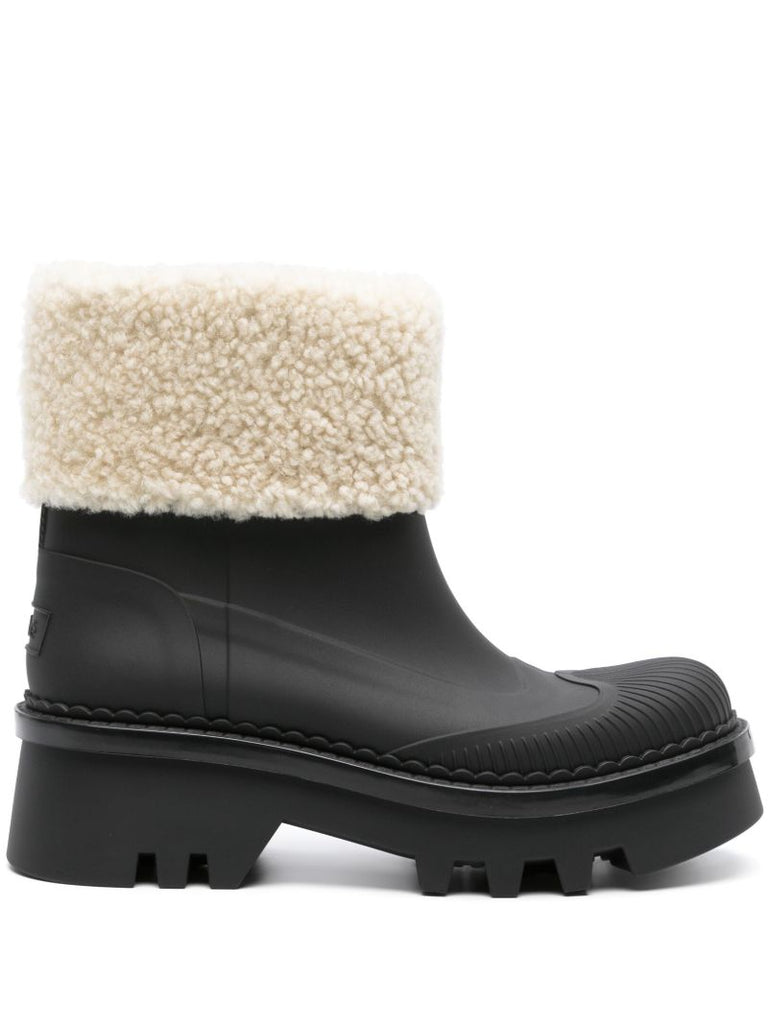 Black Raina Shearling-trim Boots