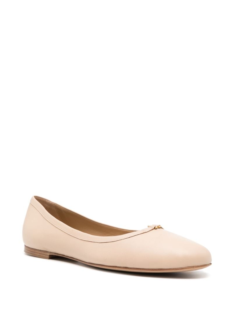 Neutral Marcie Leather Ballerina Shoes