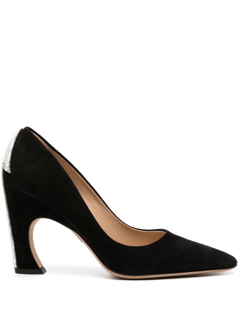 Black Oli 90 Suede Pumps