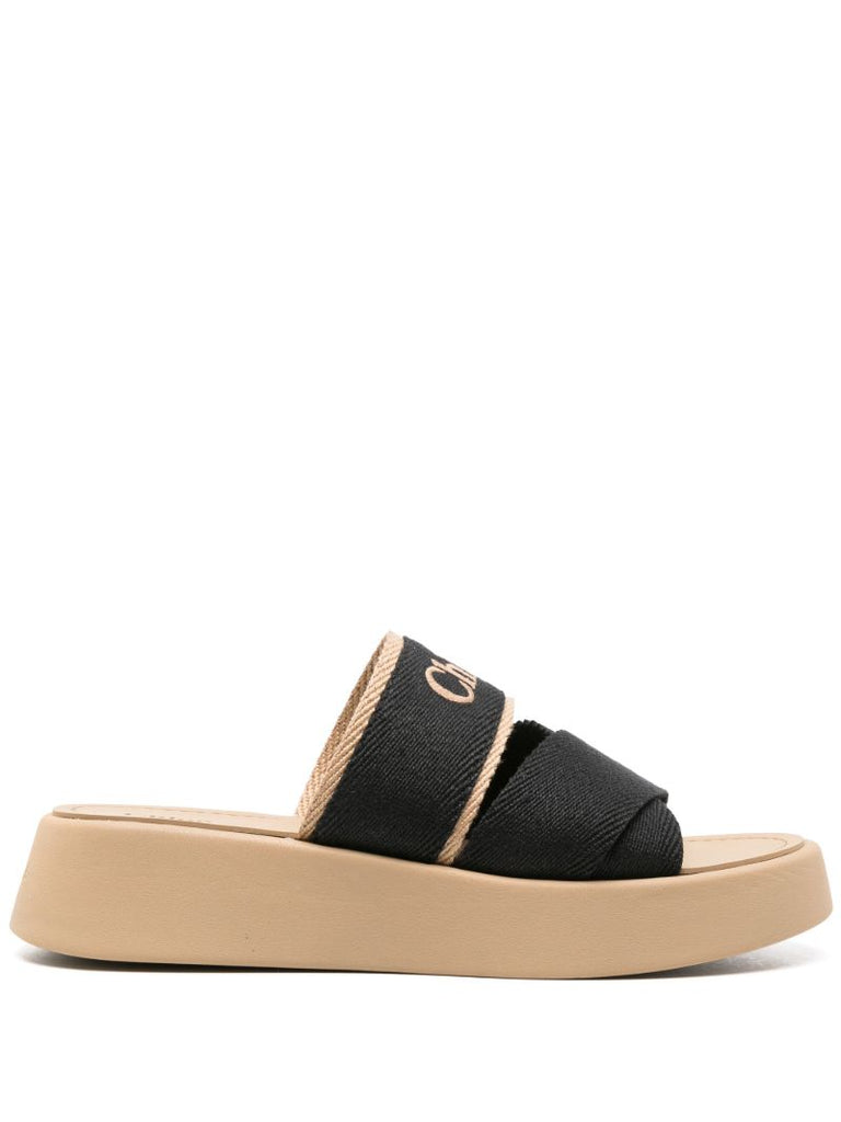 Black Mila 40 Flatform Slides