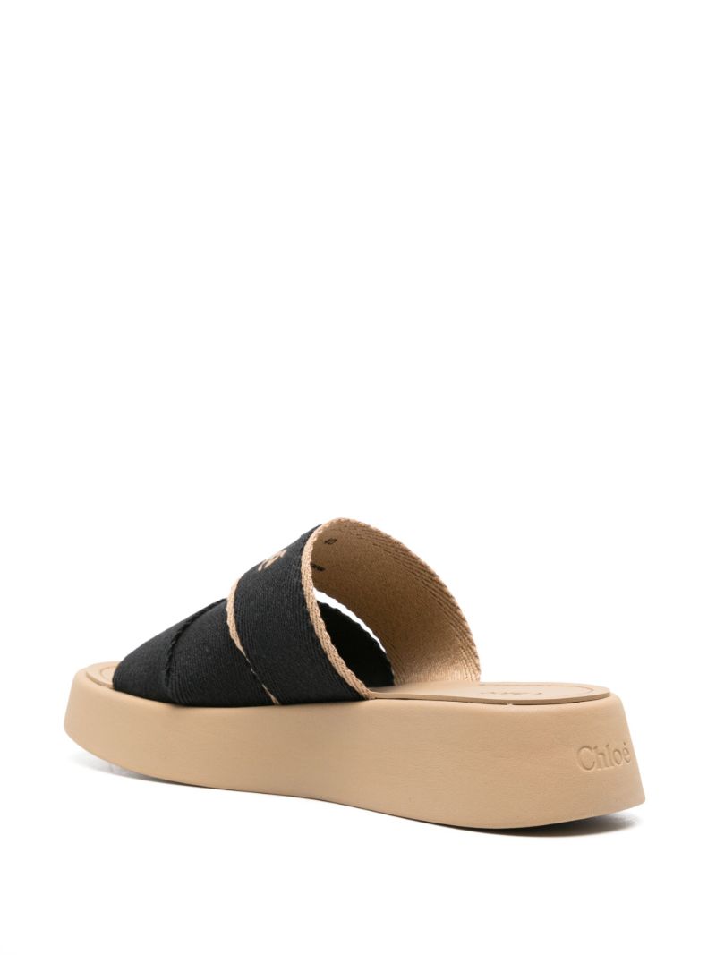 Black Mila 40 Flatform Slides