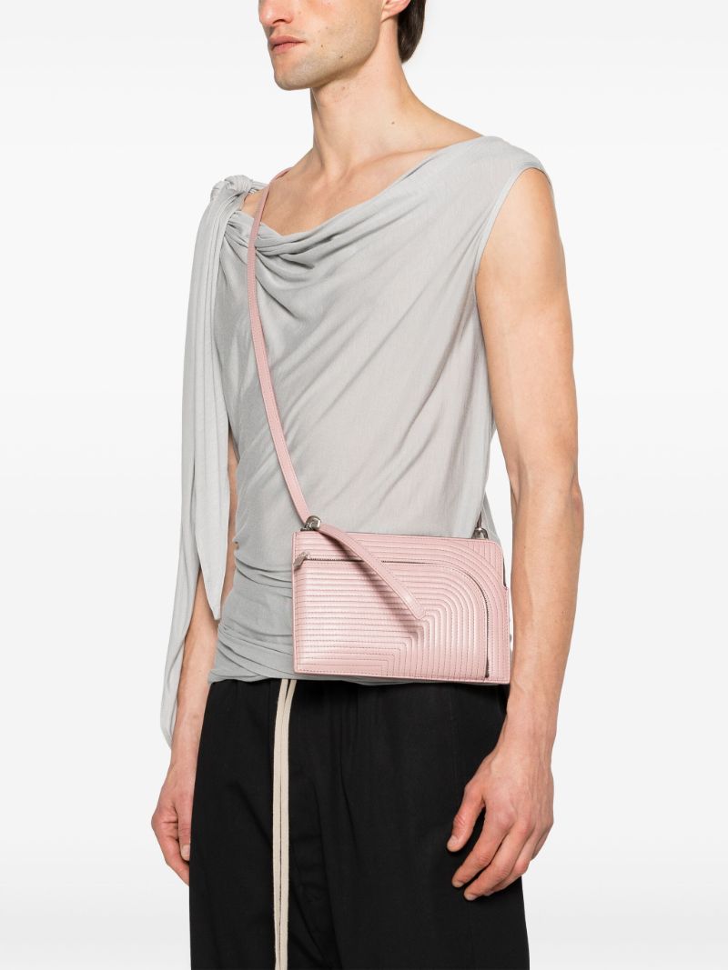 Pink Club Leather Cross Body Bag