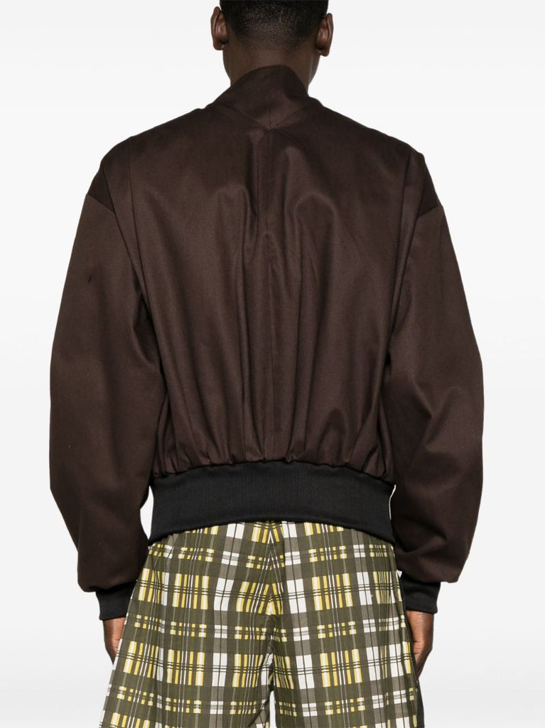 Brown Jukebox Twill Bomber Jacket