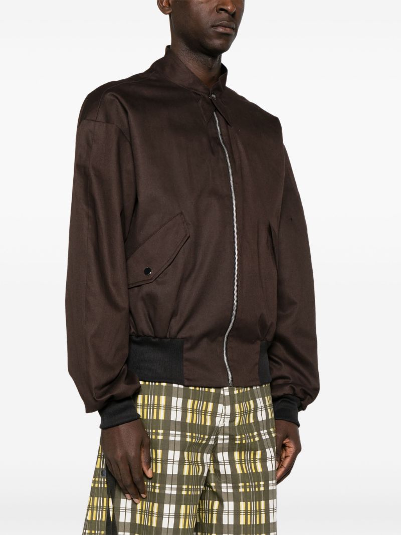 Brown Jukebox Twill Bomber Jacket