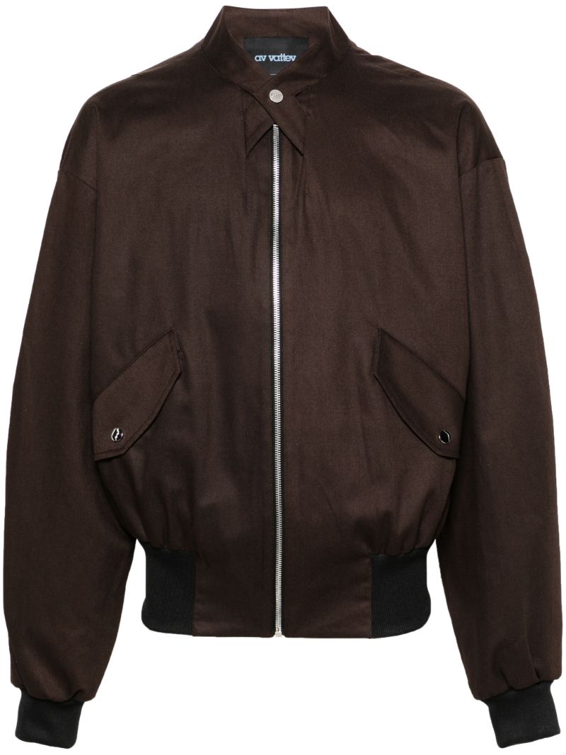 Brown Jukebox Twill Bomber Jacket