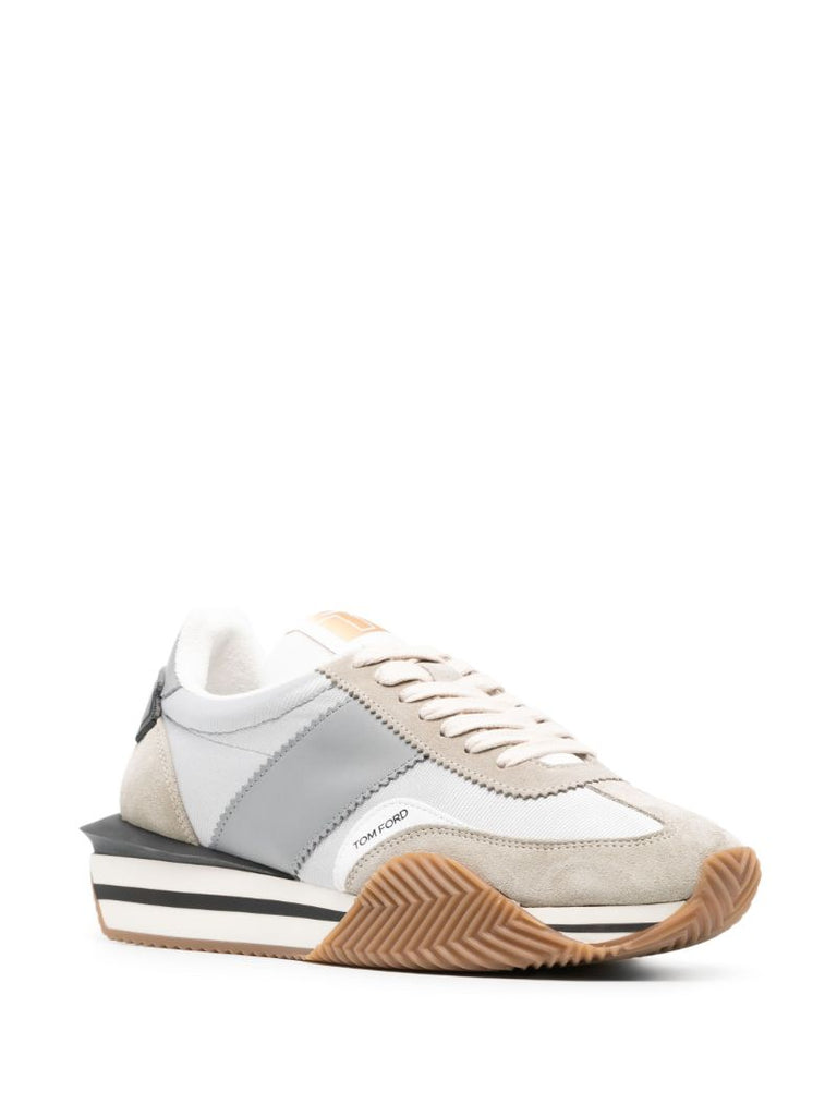 Grey James Low-top Suede Sneakers
