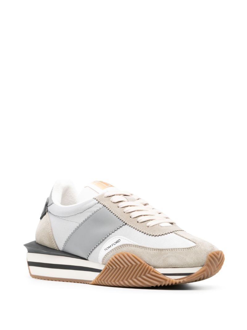 Grey James Low-top Suede Sneakers