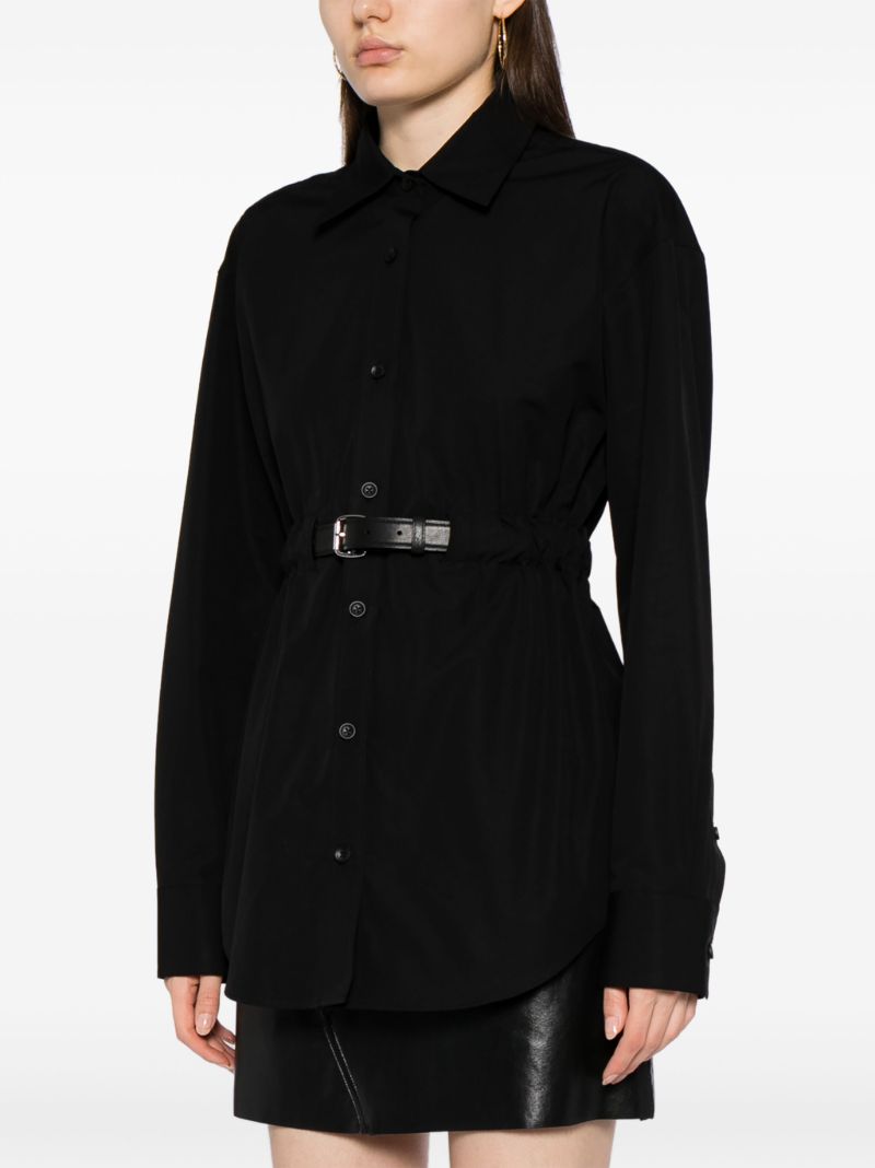Black Belted Cotton Shirt