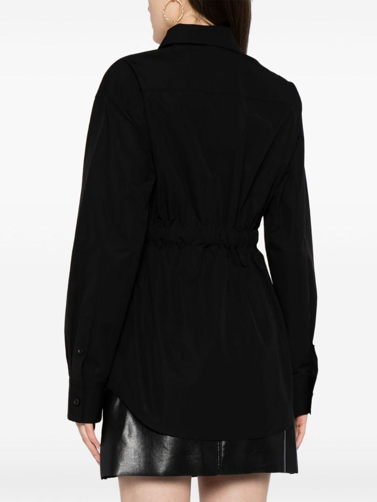 Black Belted Cotton Shirt