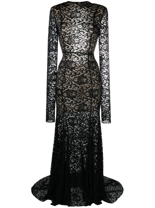 Black Lace Maxi Dress