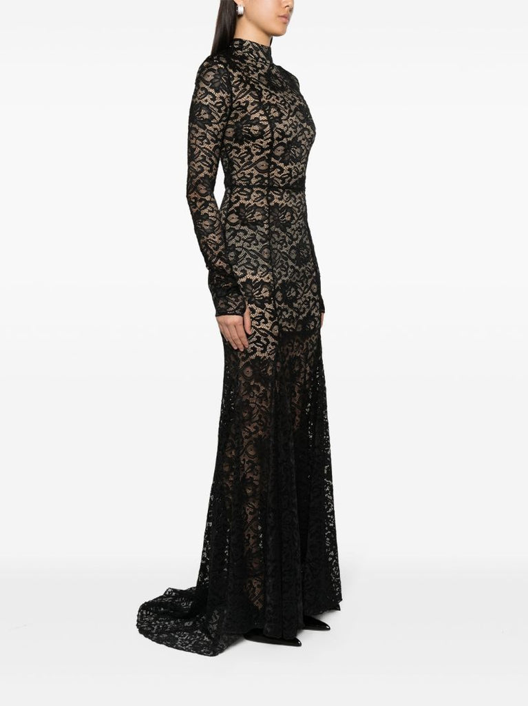 Black Lace Maxi Dress