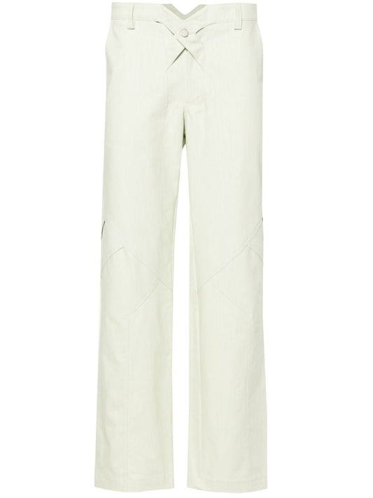 Green Jukebox Mid-rise Straight-leg Trousers