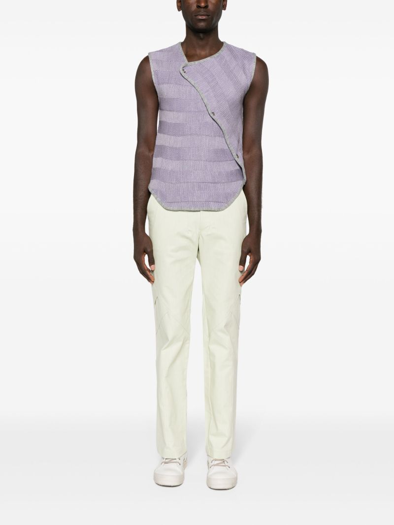 Purple Striped Wrap Vest