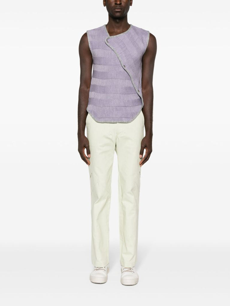 Purple Striped Wrap Vest