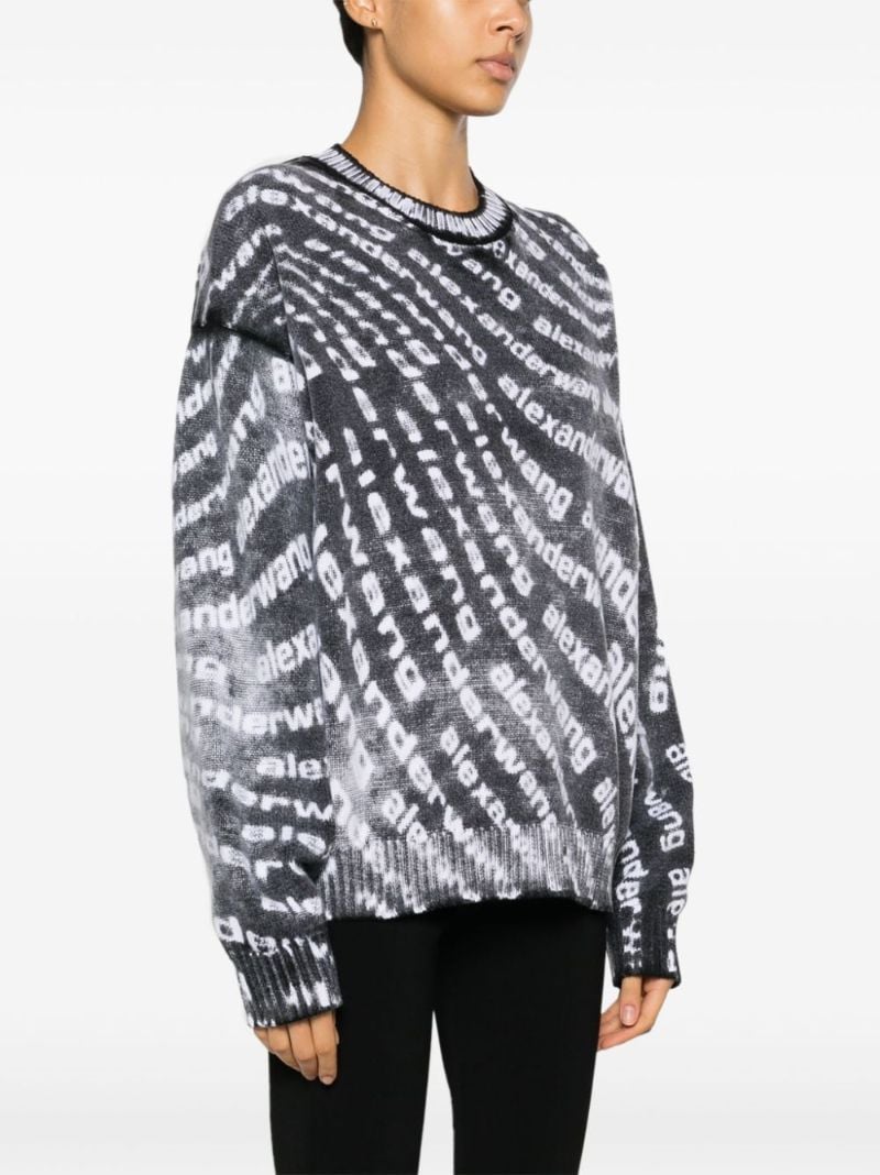 Black Logo-print Cotton Sweater