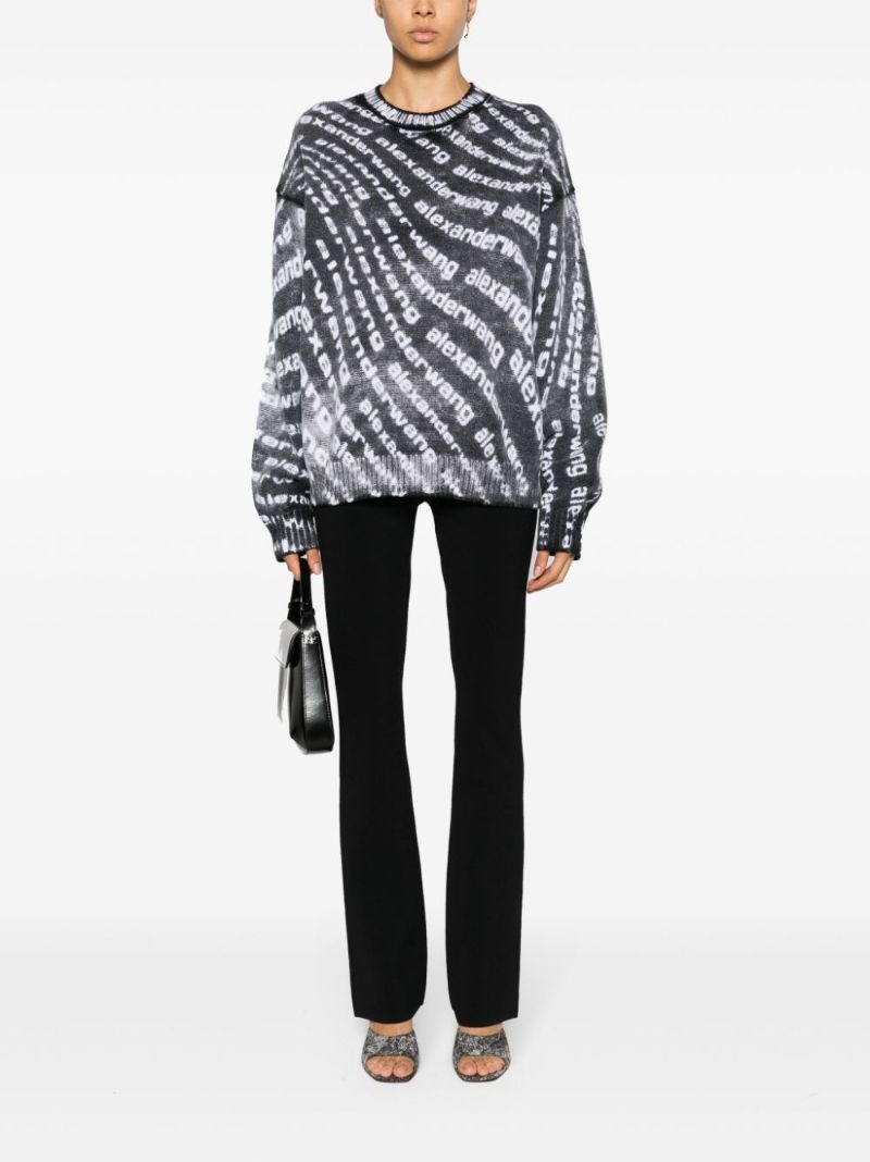 Black Logo-print Cotton Sweater