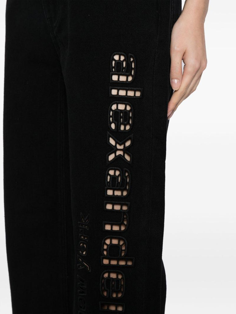 Black High Waist Wide-legged Jeans