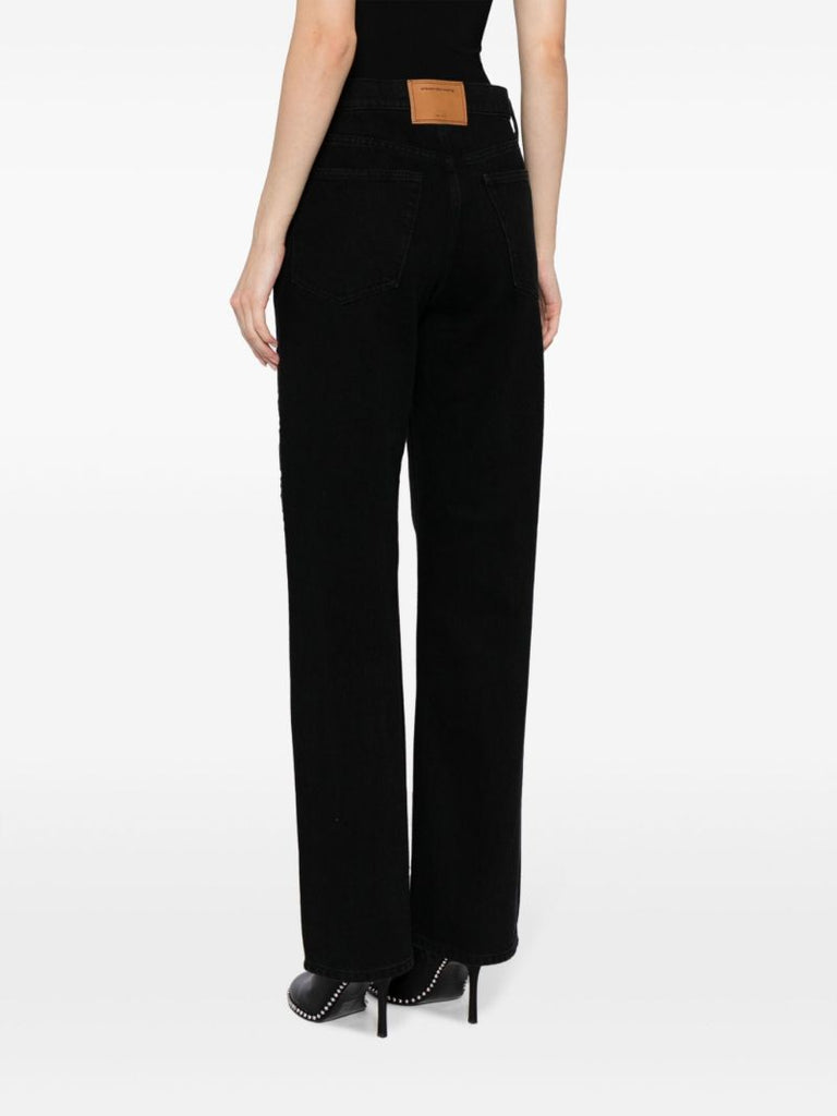 Black High Waist Wide-legged Jeans