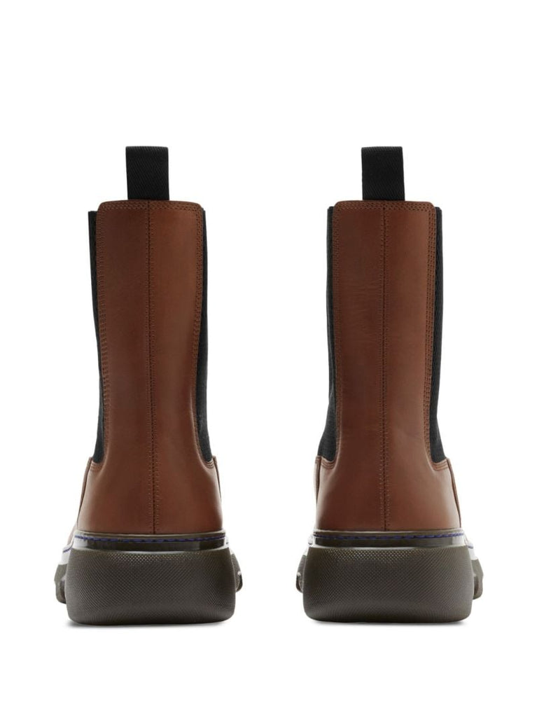 Brown Creeper Leather Chelsea Boots