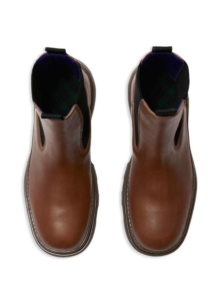 Brown Creeper Leather Chelsea Boots