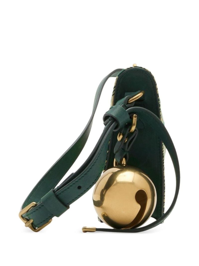 Green Shield Houndstooth Shoulder Bag