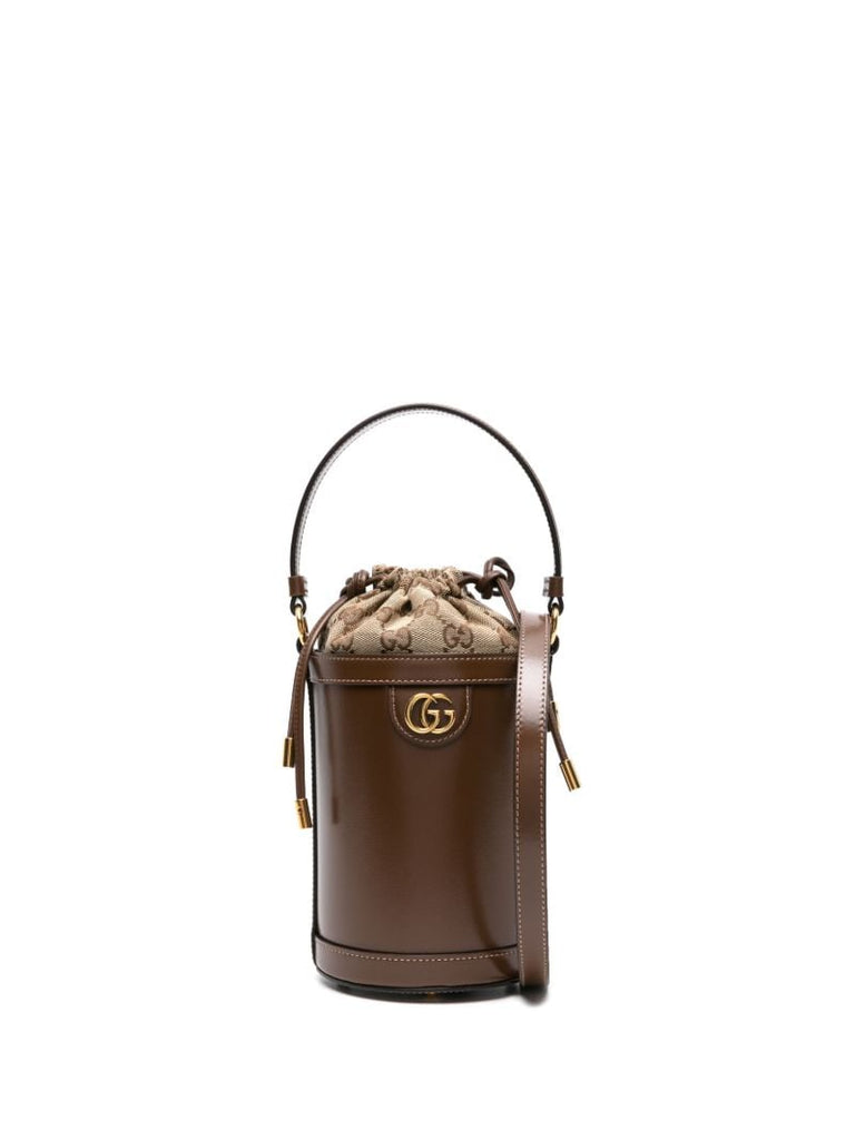 Brown Mini Ophidia Bucket Bag