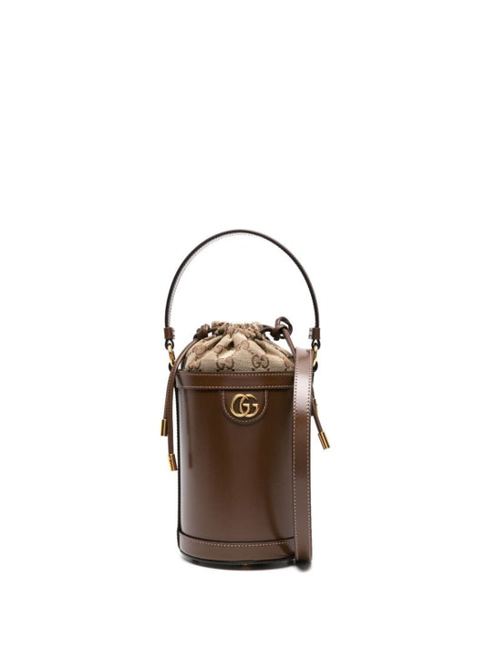 Brown Mini Ophidia Bucket Bag
