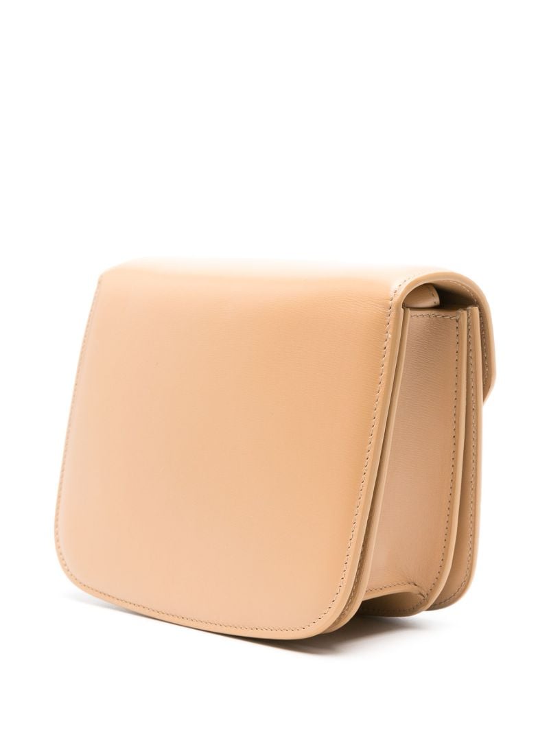 Brown Fiamma Leather Crossbody Bag