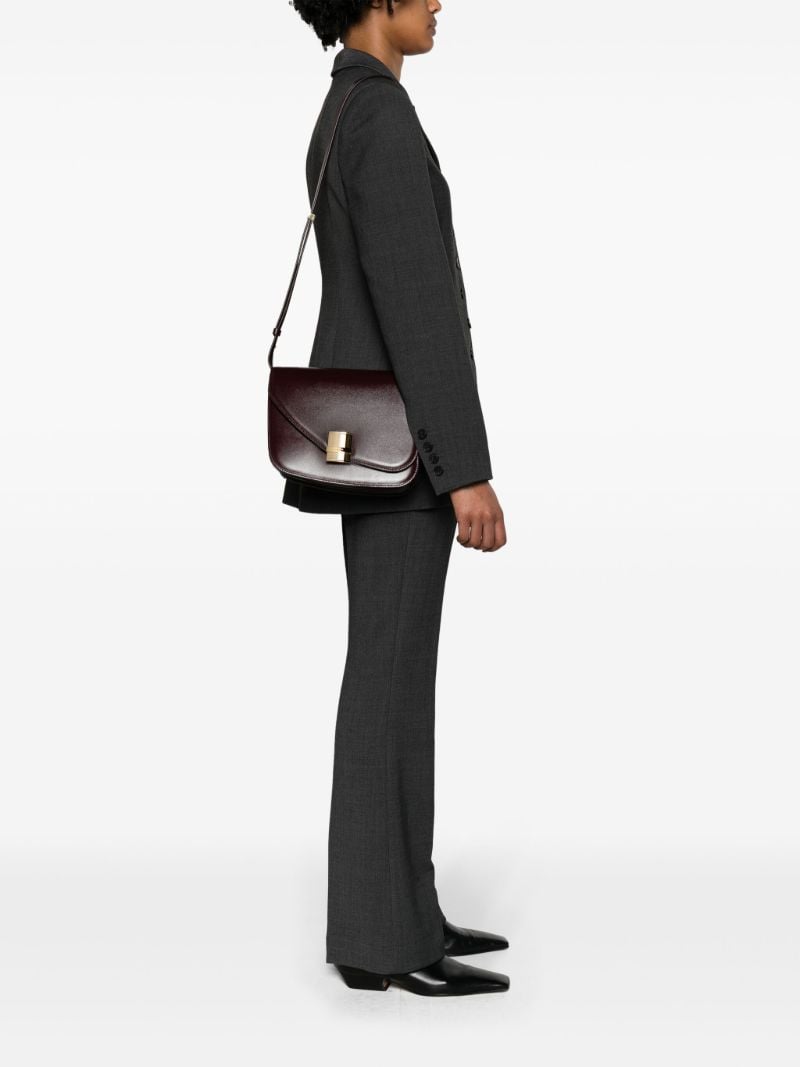 Red Medium Fiamma Leather Crossbody Bag