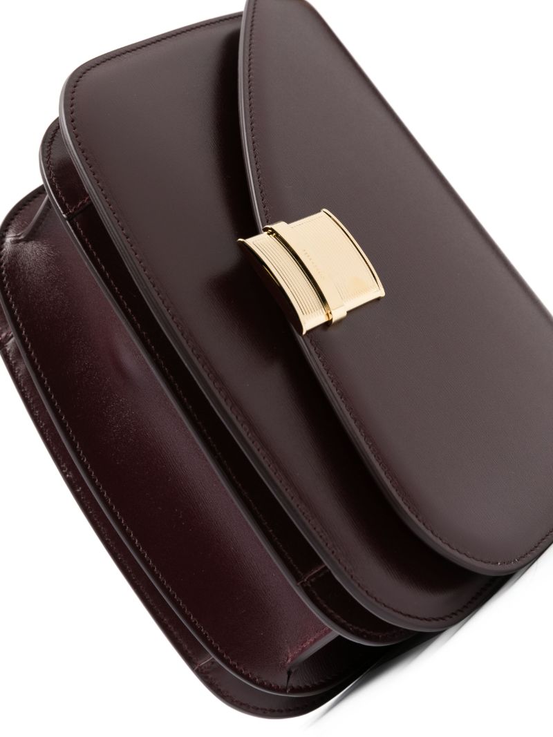 Red Medium Fiamma Leather Crossbody Bag