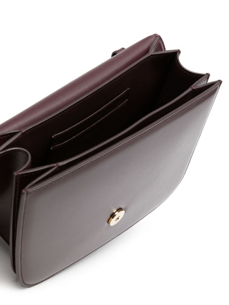 Red Medium Fiamma Leather Crossbody Bag