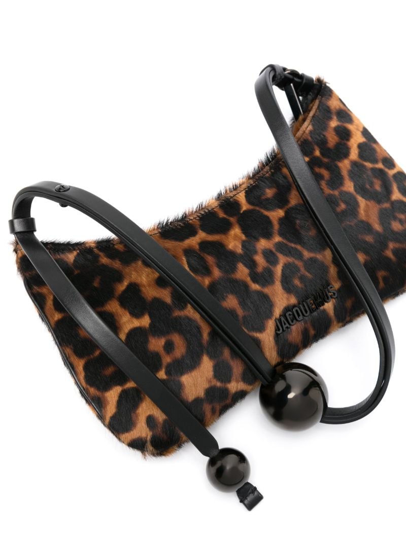 Brown Le Bisou Perle Leopard-print Shoulder Bag