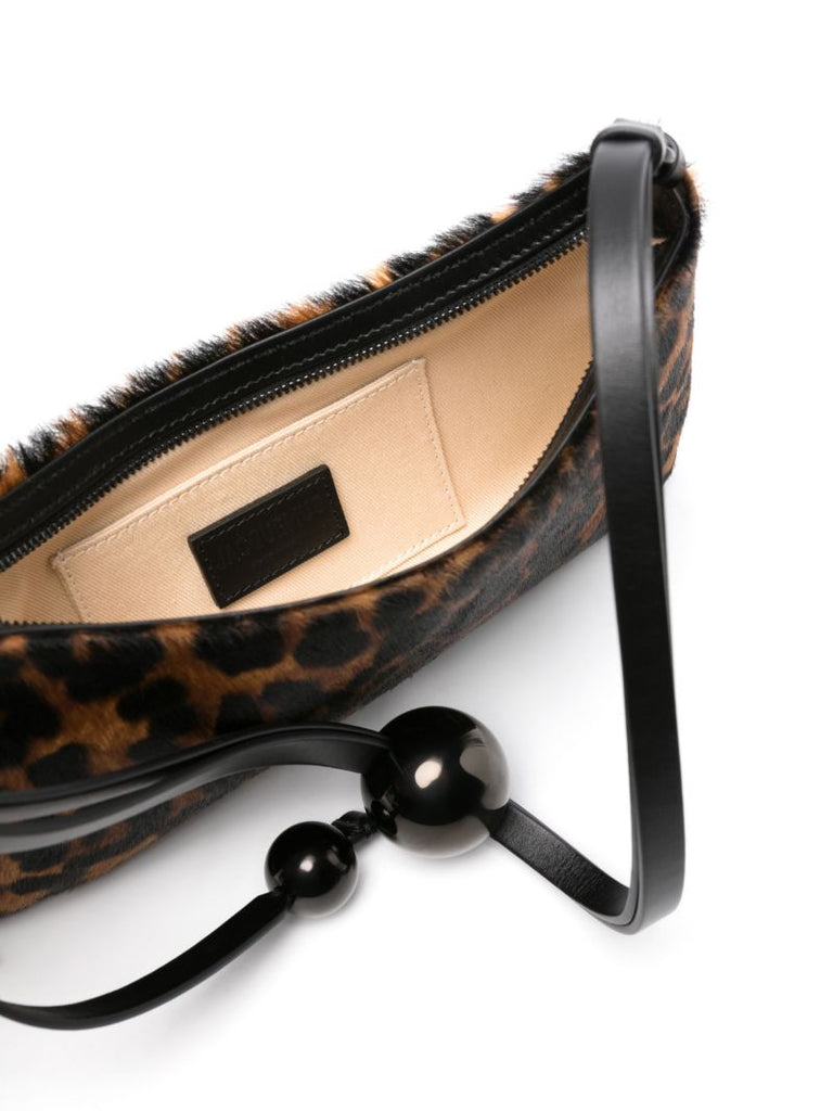 Brown Le Bisou Perle Leopard-print Shoulder Bag