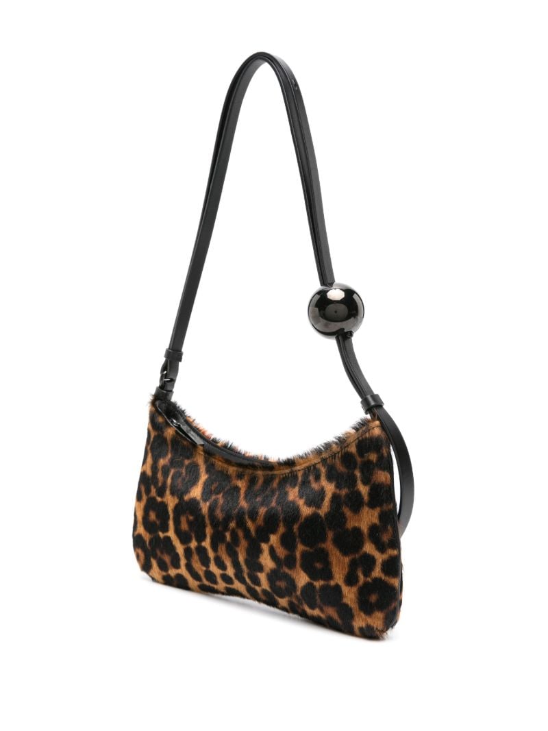 Brown Le Bisou Perle Leopard-print Shoulder Bag
