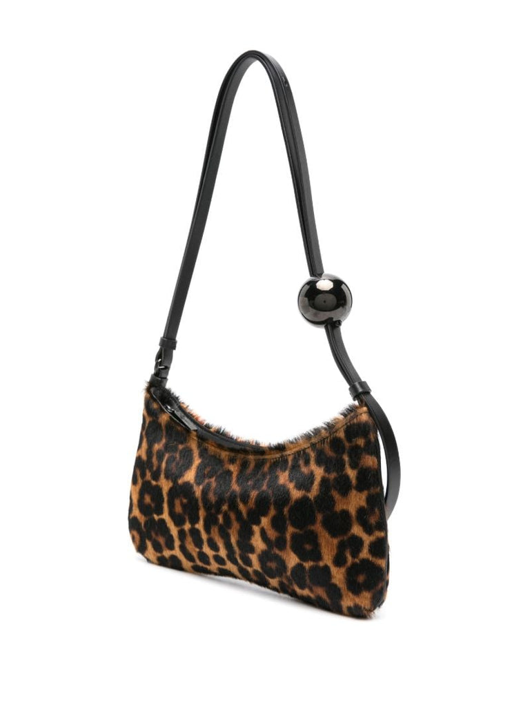 Brown Le Bisou Perle Leopard-print Shoulder Bag