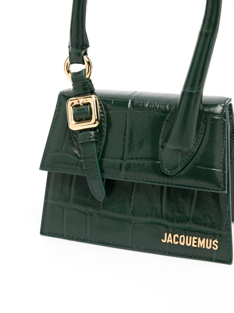 Green Le Chiquito Moyen Leather Top Handle Bag