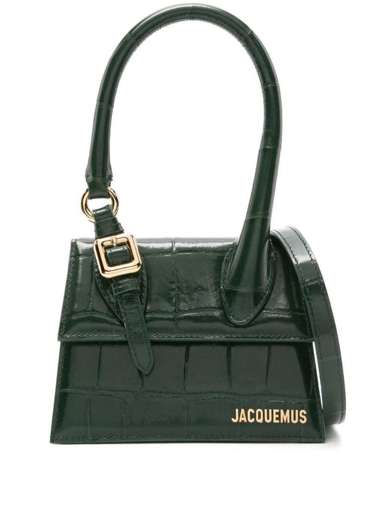 Green Le Chiquito Moyen Leather Top Handle Bag