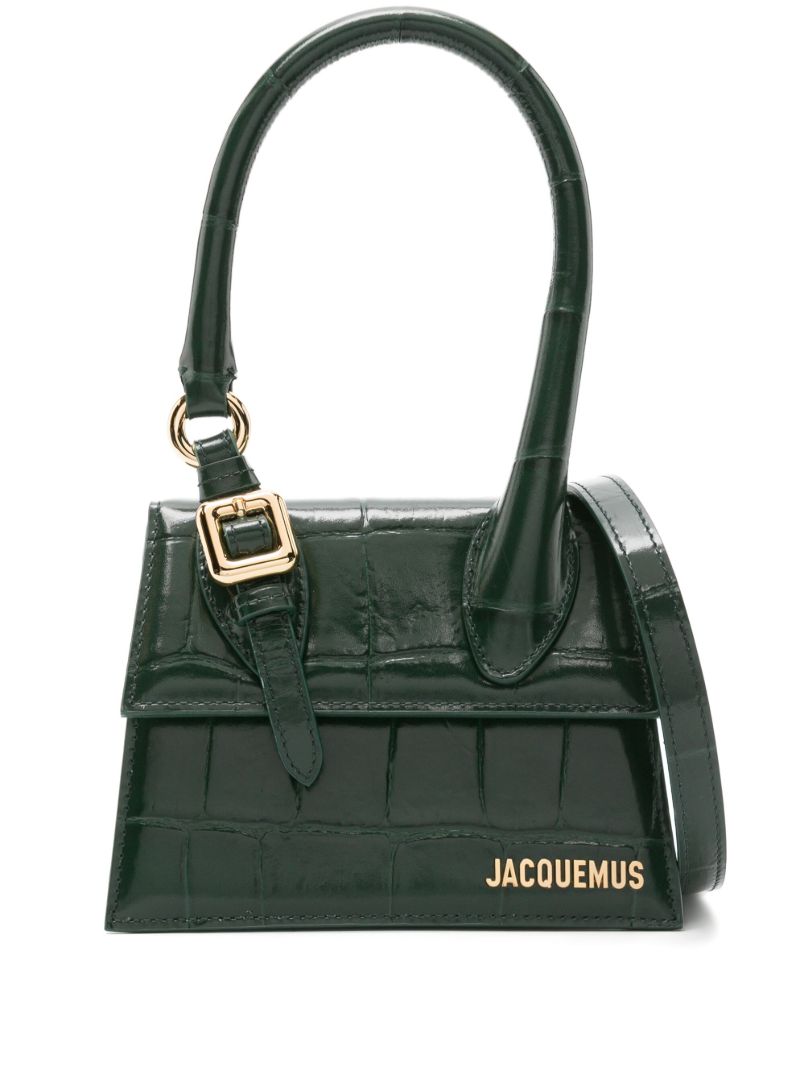 Green Le Chiquito Moyen Leather Top Handle Bag