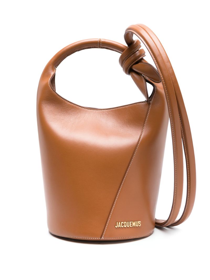 Brown Le Petit Tourni Leather Bucket Bag.