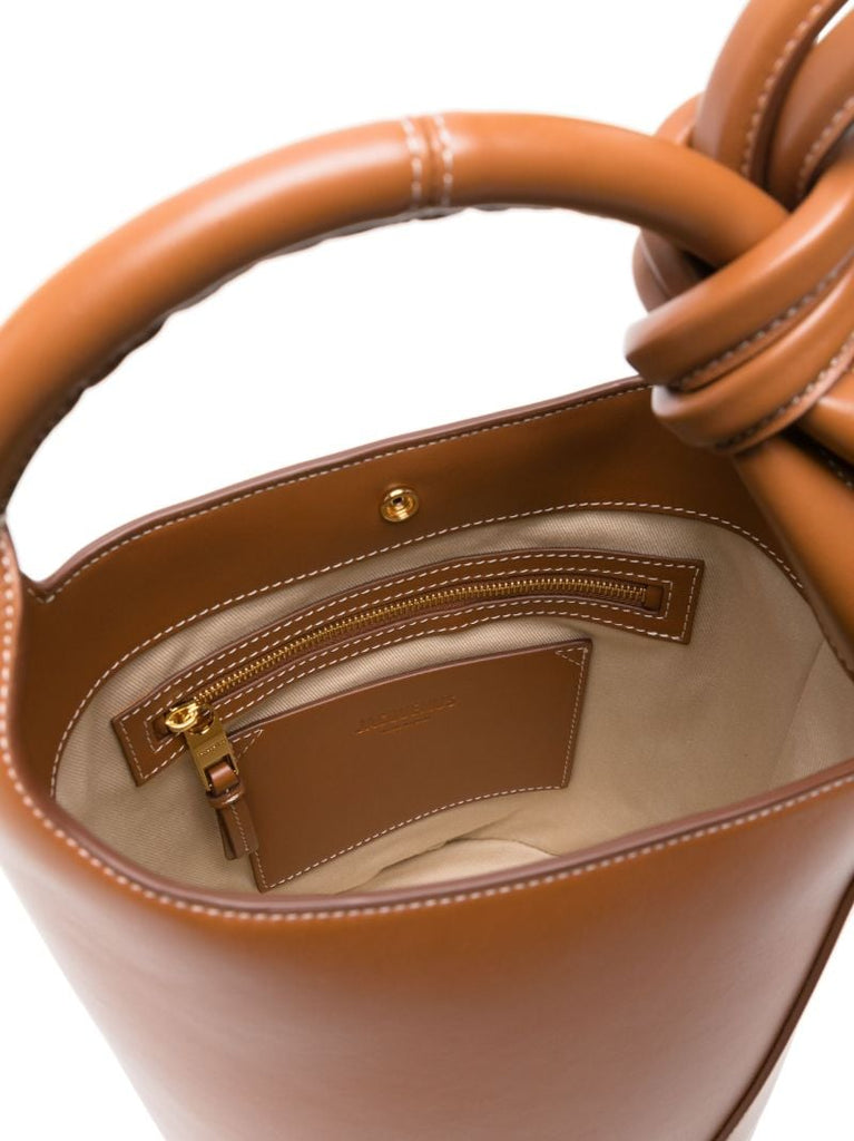 Brown Le Petit Tourni Leather Bucket Bag.