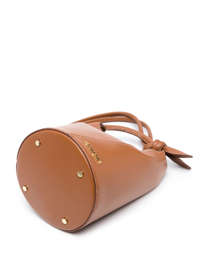 Brown Le Petit Tourni Leather Bucket Bag.