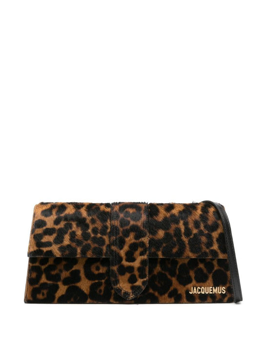 Brown Le Bambino Long Leopard-print Shoulder Bag