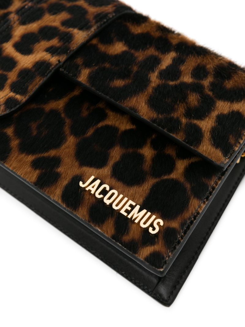 Brown Le Bambino Long Leopard-print Shoulder Bag