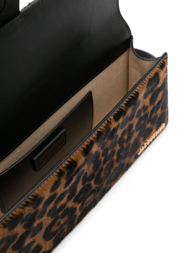 Brown Le Bambino Long Leopard-print Shoulder Bag