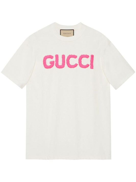 White Logo-embroidered Cotton T-shirt